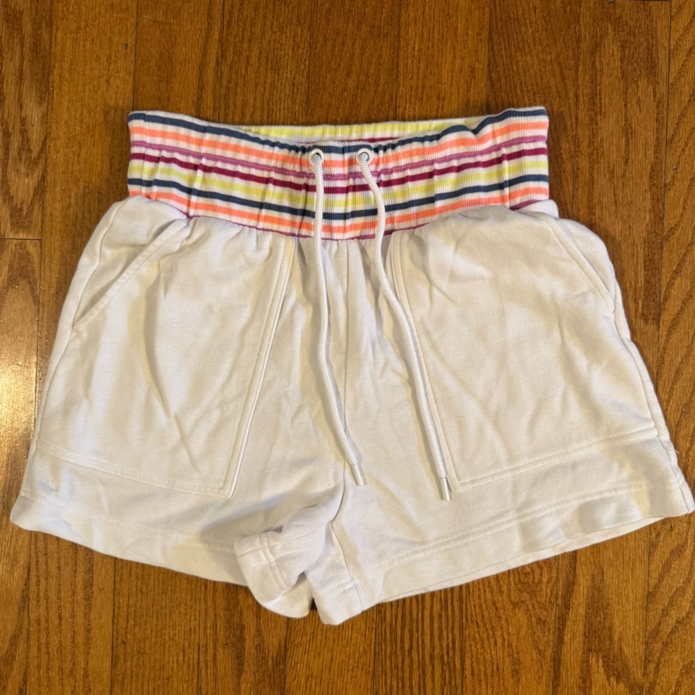 Lou & Grey White Shorts Colored Band Womens Size XS